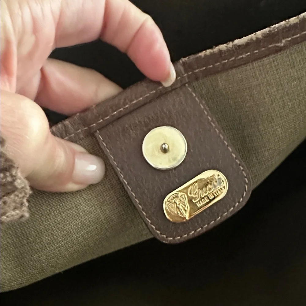 RARE Vintage GUCCI monogram large tote bag 1980s with coin purse